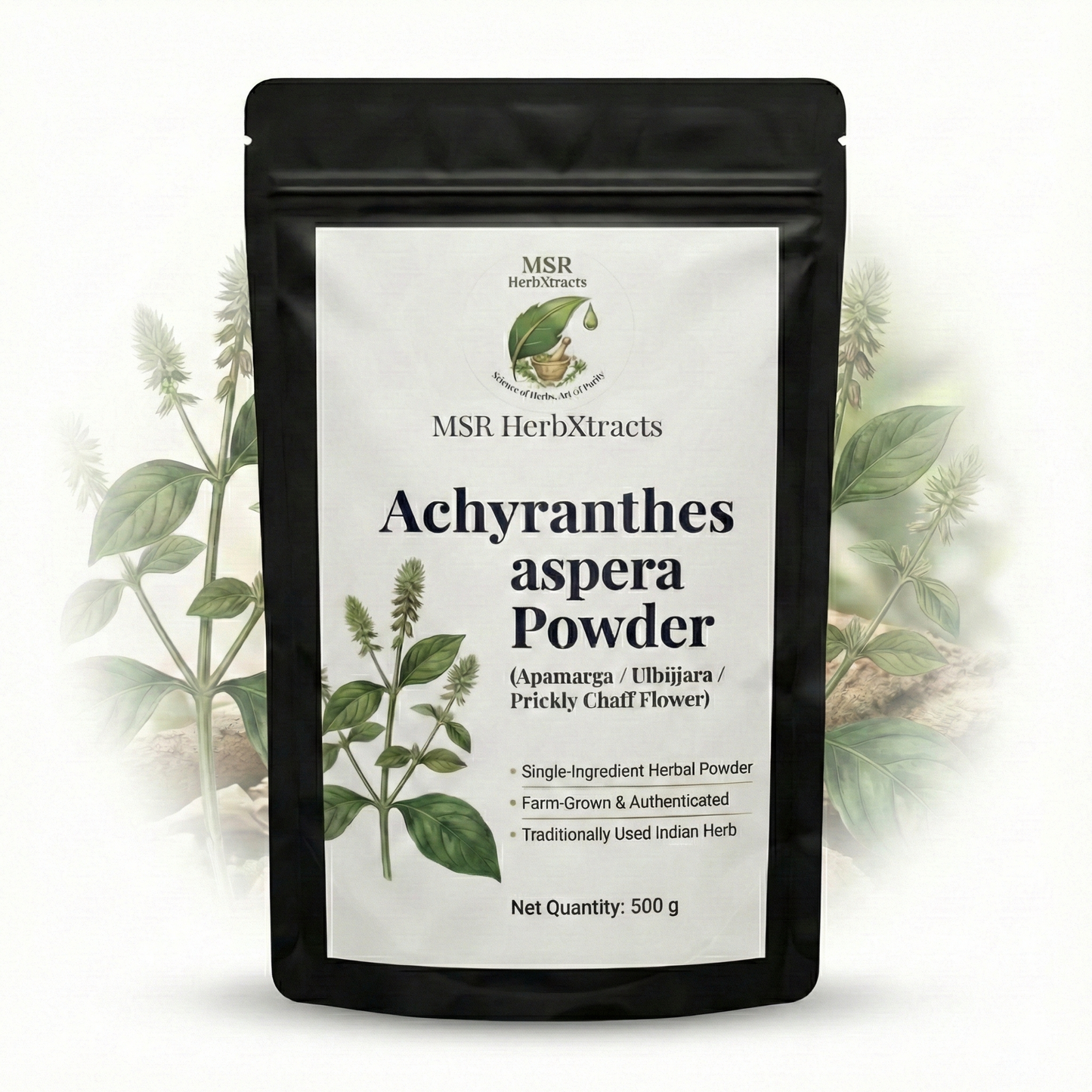 Achyranthes aspera Powder (Apamarga/Ulbijjara) – Single Ingredient Herbal Powder, Farm-Grown & Authenticated