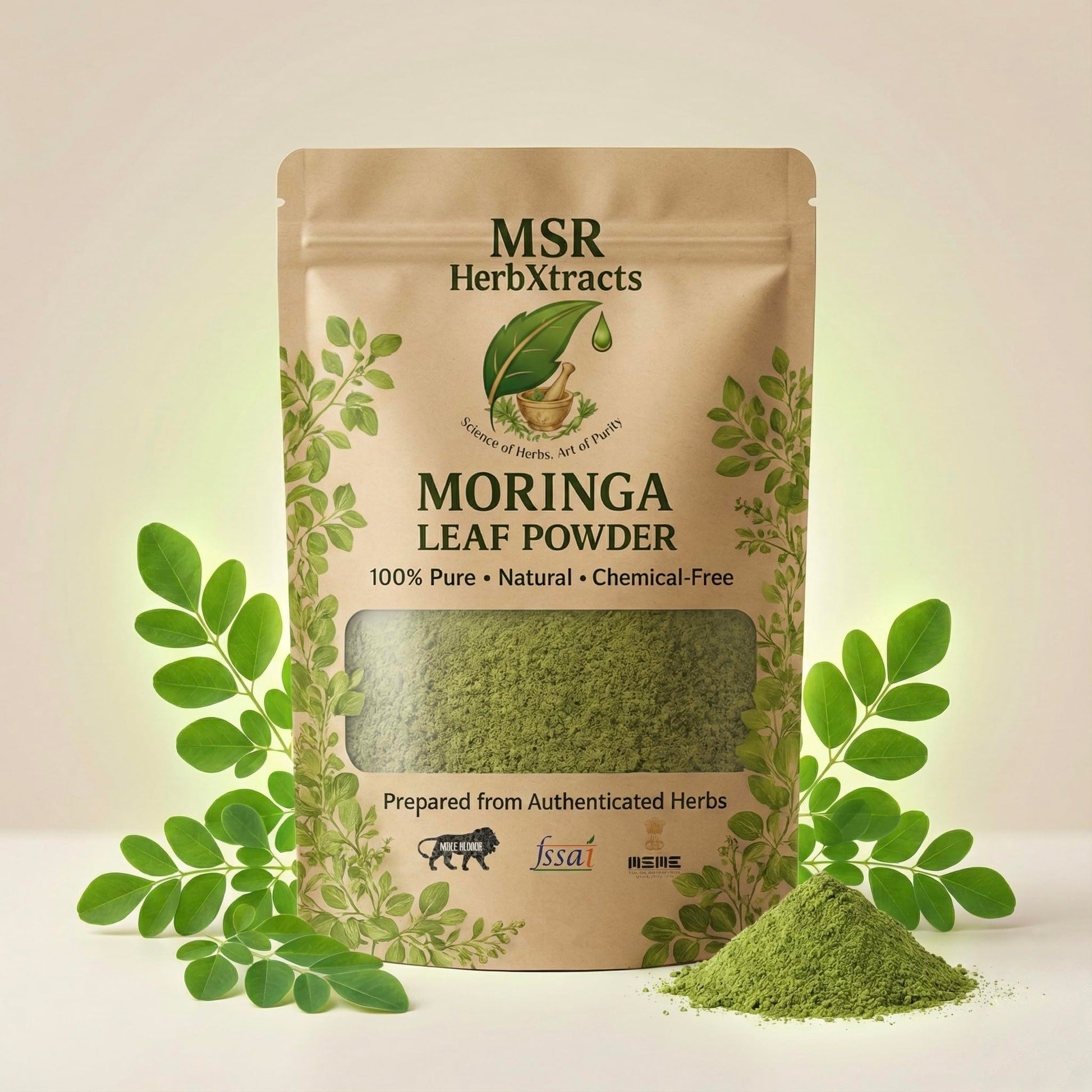 100% Pure Moringa Leaf Powder | Natural & Chemical-Free | Nutrient-Rich Superfood (100g)