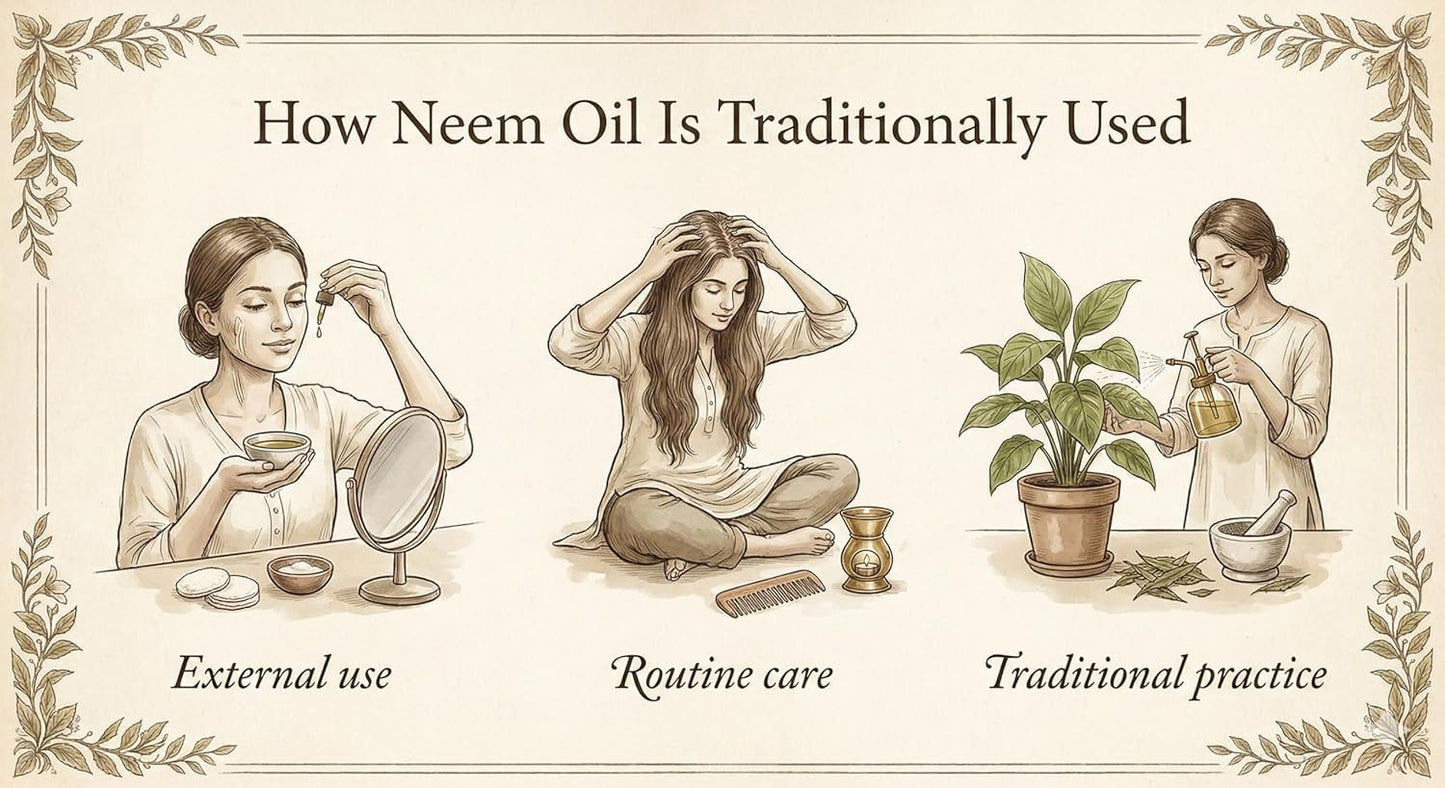 100% Pure Cold-Pressed Neem Oil – Natural Skin, Hair & Scalp Care (150 ml)