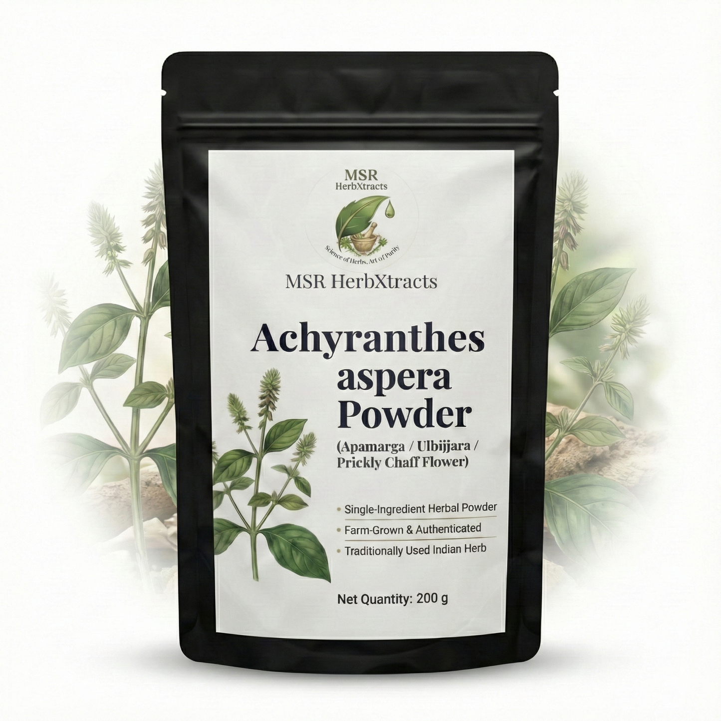 Achyranthes aspera Powder (Apamarga/Ulbijjara) – Single Ingredient Herbal Powder, Farm-Grown & Authenticated