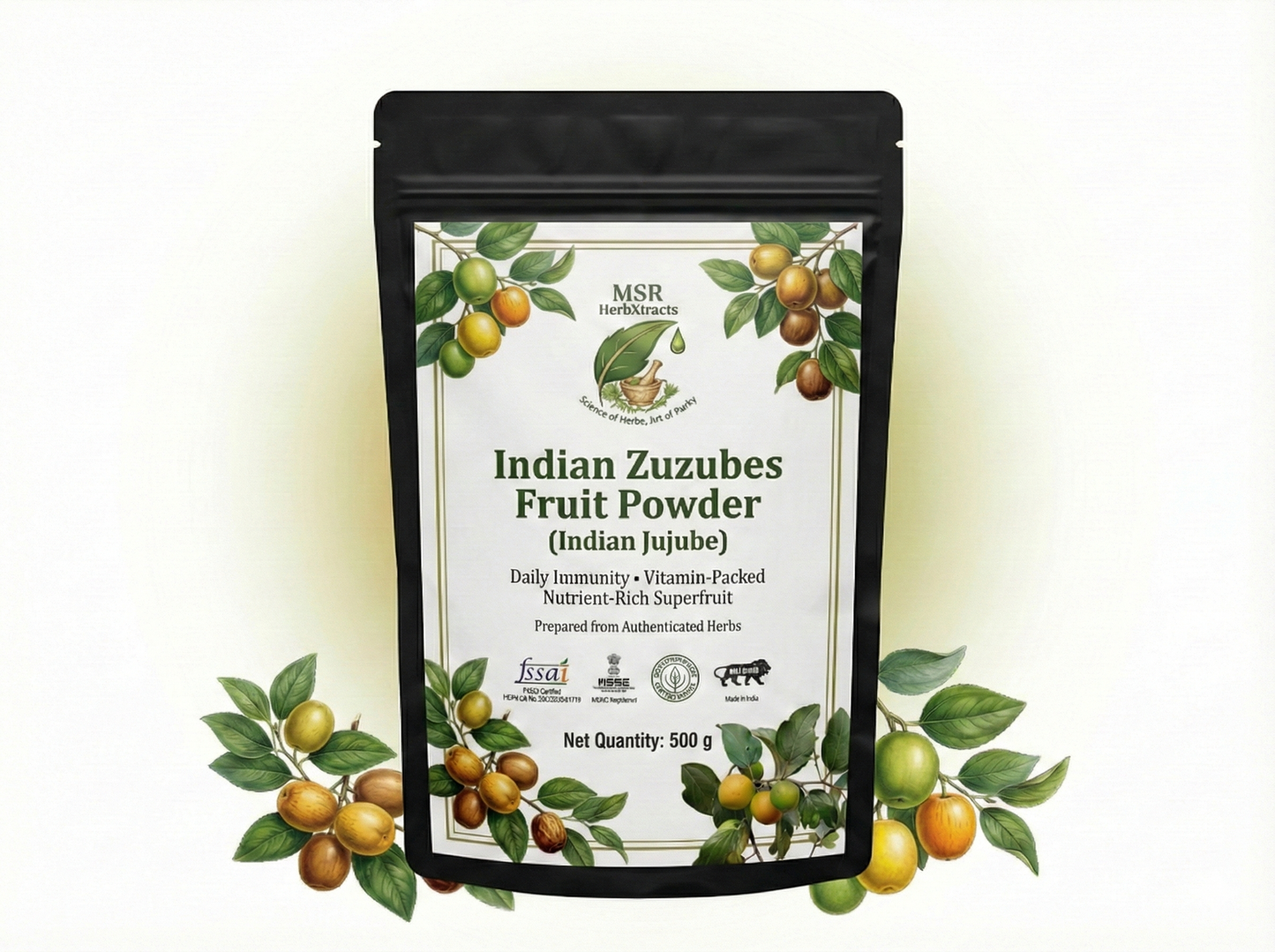 Indian Zuzubes Fruit Powder (Ber Fruit/Indian Jujube Powder) | Daily Immunity & Energy | Vitamin-Rich Natural Superfruit